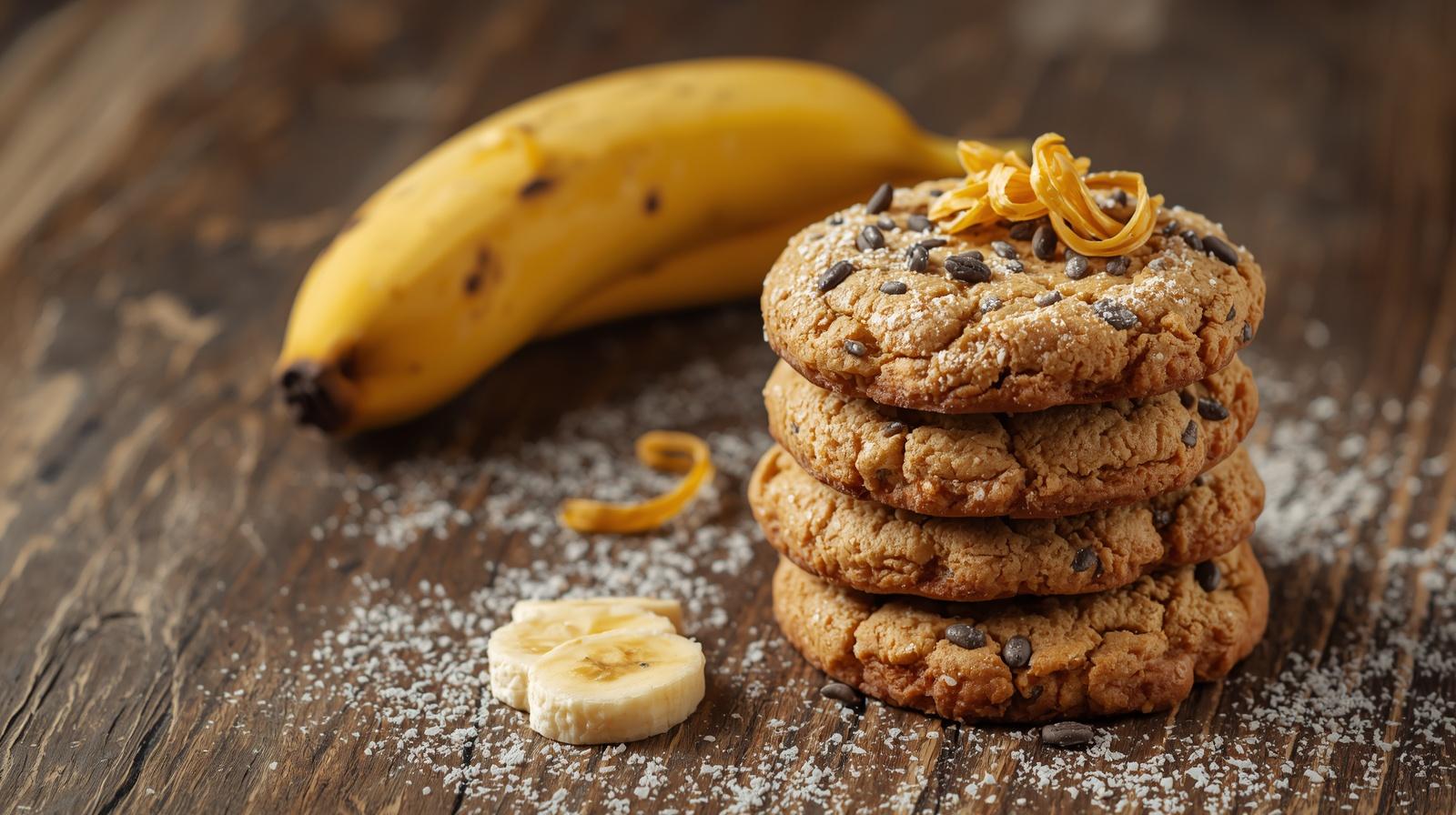 Banana Protein Crunch Cookies