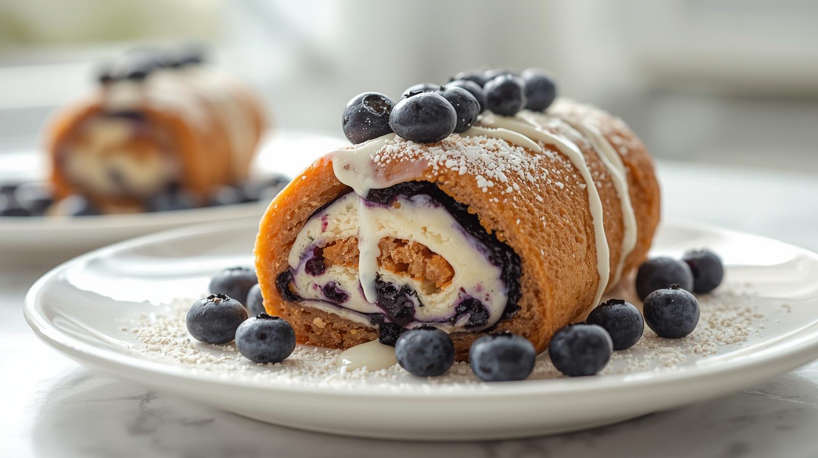 🫐 Blueberry Roll (Healthy High-Protein Version)